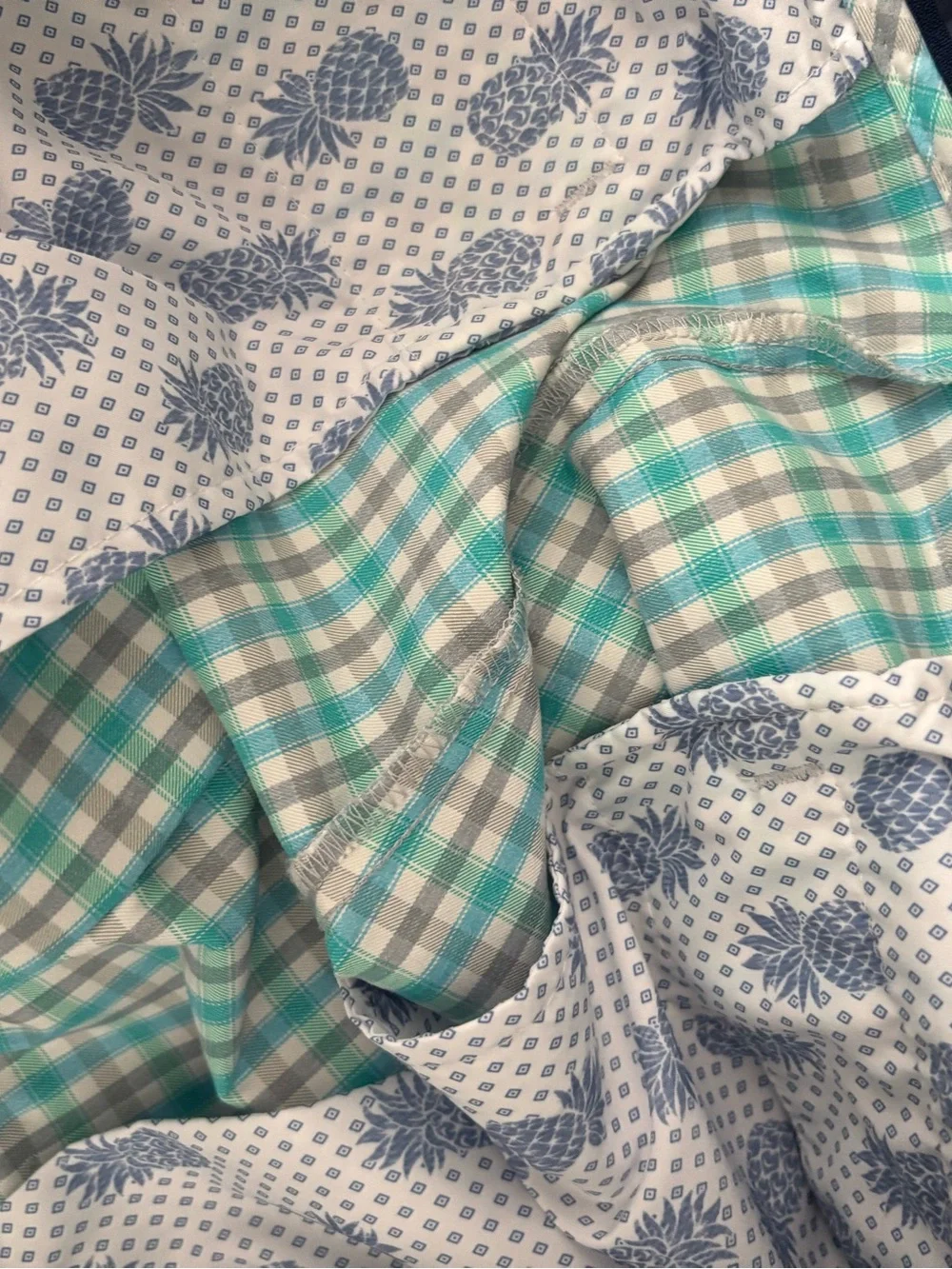 Tommy Bahama Top Deck Check Shorts Performance Stretch Blue Plaid Men's 42